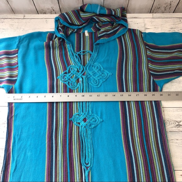 Hooded Kaftan Tuniek Multicolored - Picture 6 of 9